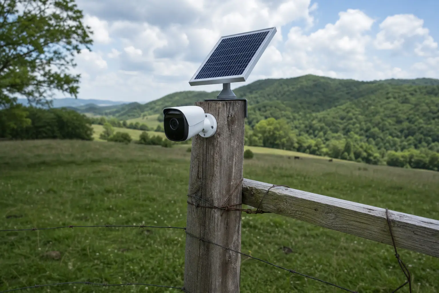 Solar Security Camera Installation